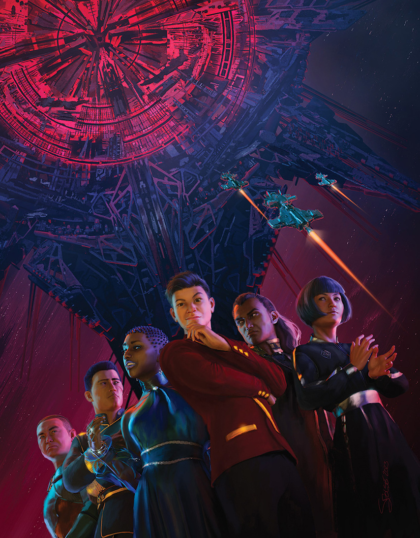 Cover artwork for Yoon Ha Lee's tabletop RPG for his Machineries of Empire series